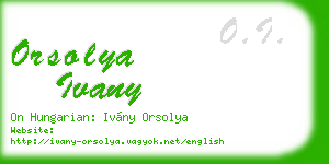 orsolya ivany business card